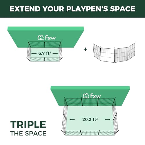 Expandable 24-inch 8 Panels Dog Playpen O5158