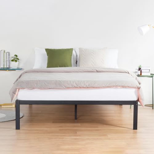 18 Inch Tall Heavy Duty Steel Slat Bed Frame Full Black D895