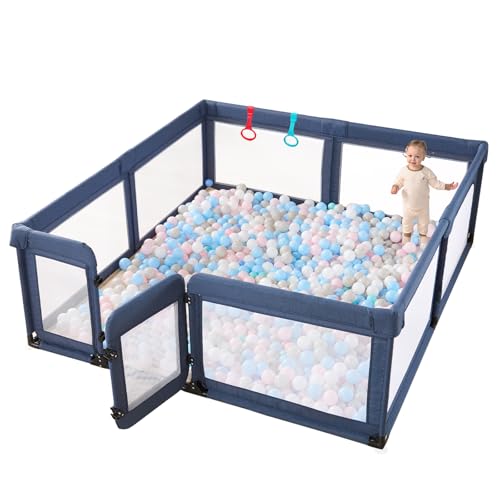 Grey Baby Playpen with Door Z887247