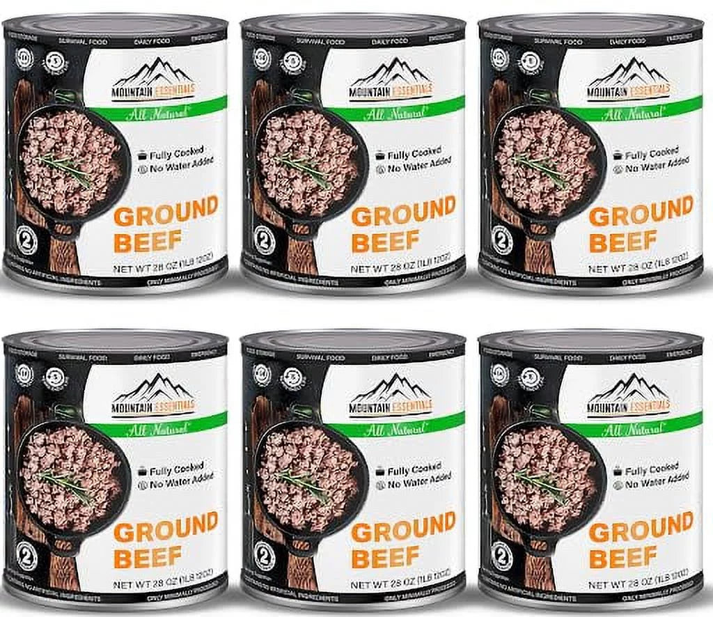 6 Cans Pack Canned Ground Beef 28 Ounce Cans Fully Cooked L37989
