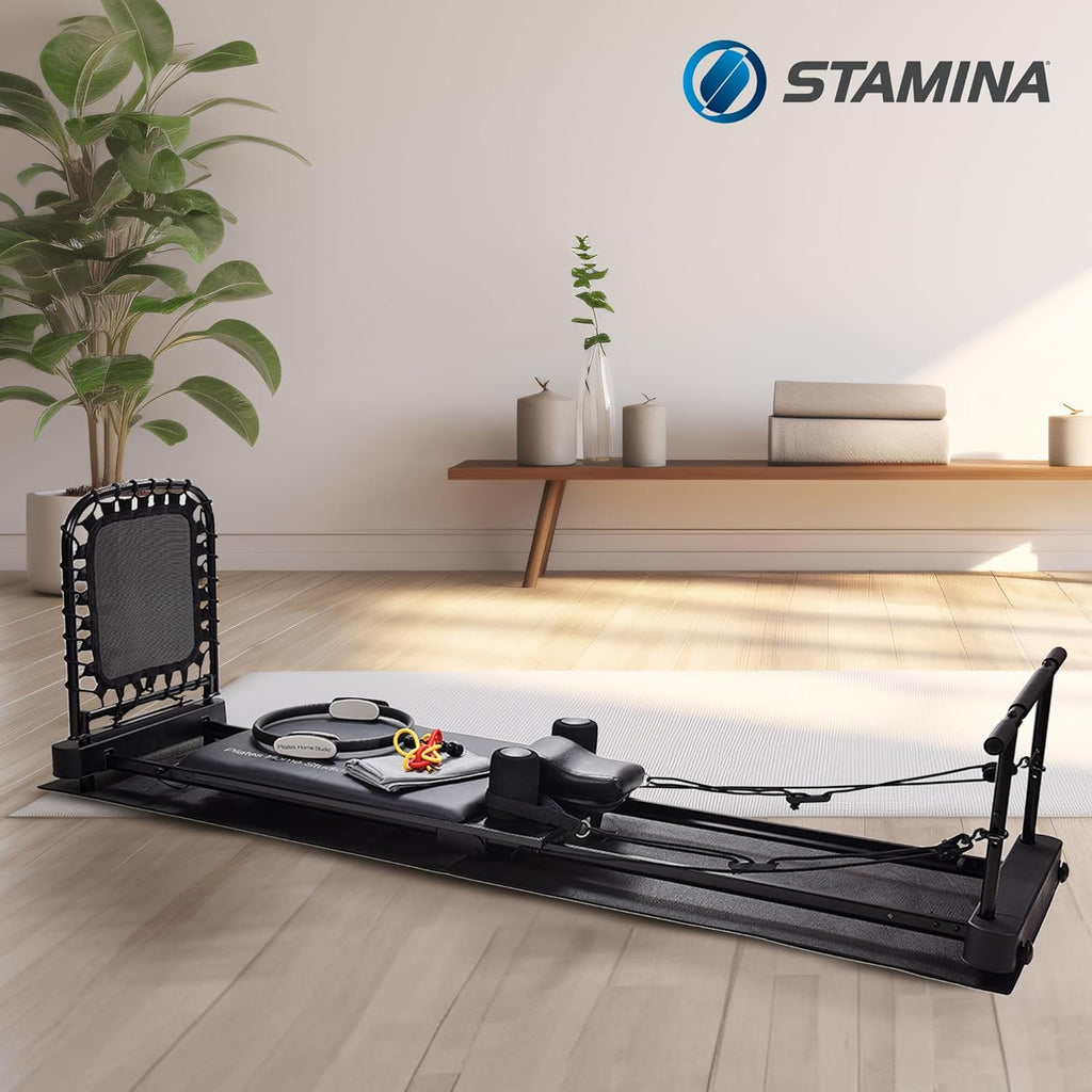 Black Foldable Pilates Reformer Y5615