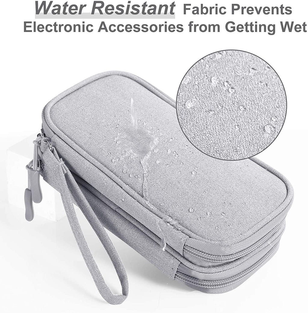Compact Light Grey Travel Electronics Organizer Bag Y9743