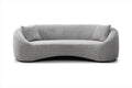 Light Gray Chenille Velvet 3 Seater Curved Sofa F1009