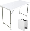 White Plastic 6ft Folding Table D622197