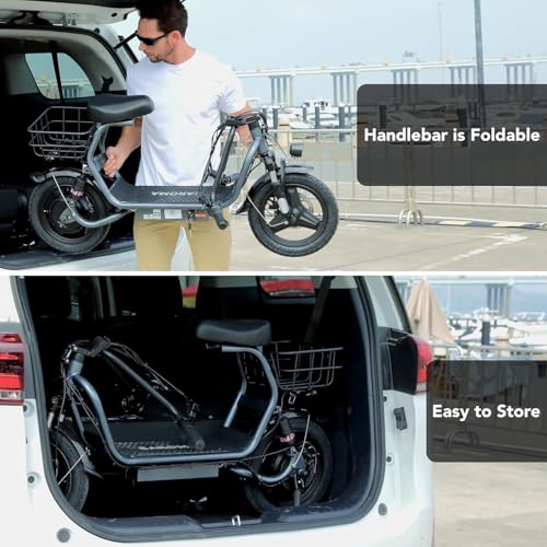 1200W Electric Scooter with Seat, 14" Fat Tire, 500Wh Battery, Foldable E37125