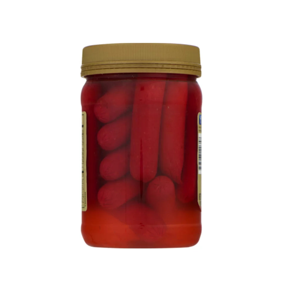 Pickled Red Hot Sausages 16 oz Jar X8213