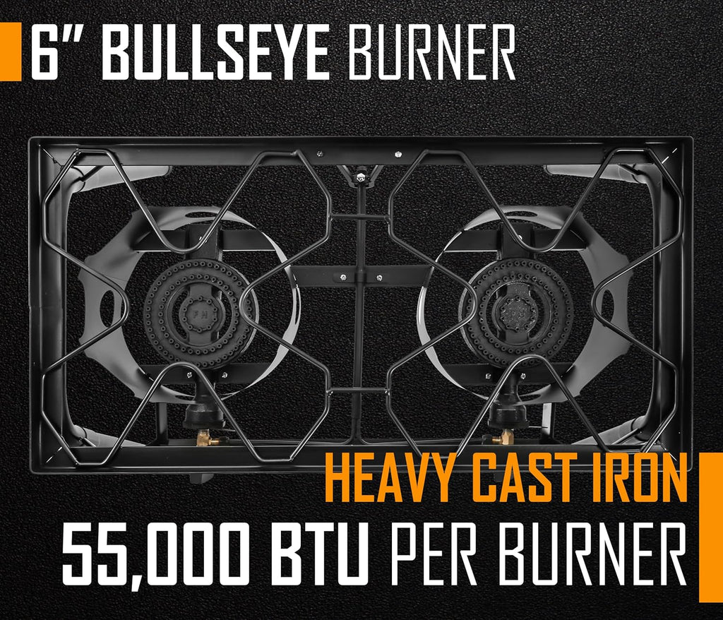 Double Propane Burner Camping Stove F6486