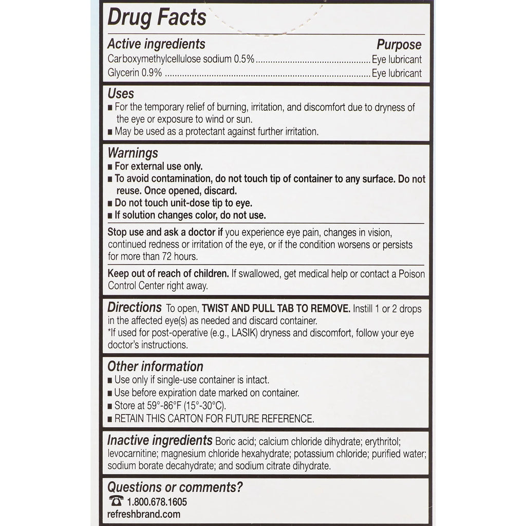 60 Count 0.4 ml Lubricant Eye Drops S87227
