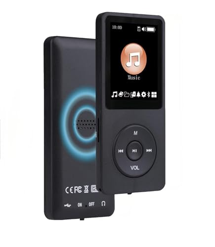 128GB Bluetooth MP3 Player with Built-in HD Speaker, Voice Recorder, HiFi Sound, E-Book, Earphones J25525
