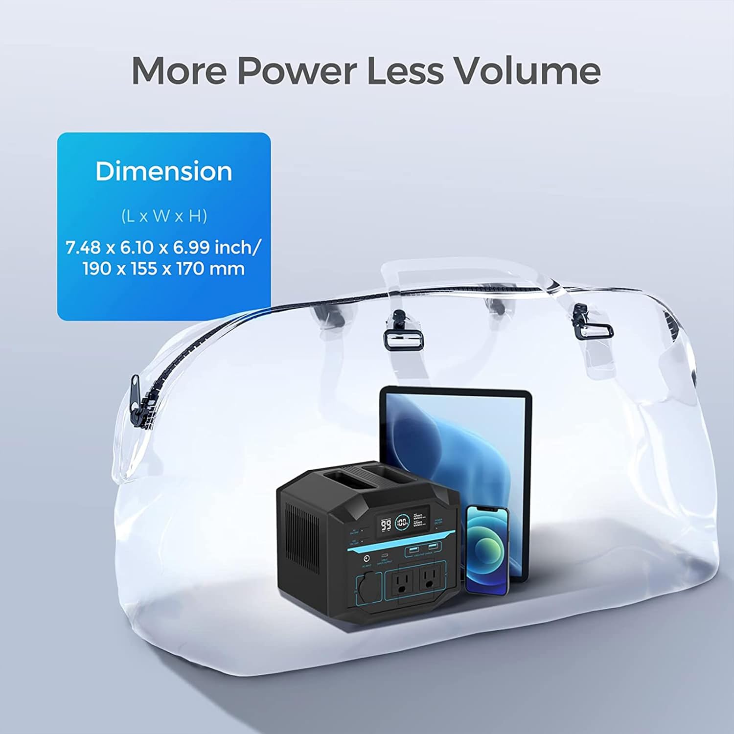 222Wh Portable Lithium Power Station with AC Outlets H3932