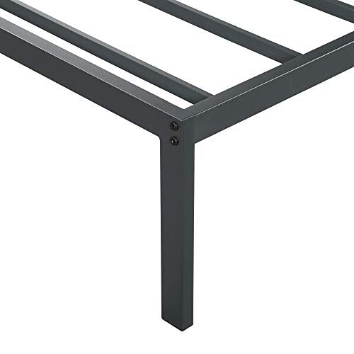 18 Inch Tall Heavy Duty Steel Slat Bed Frame Full Black D895