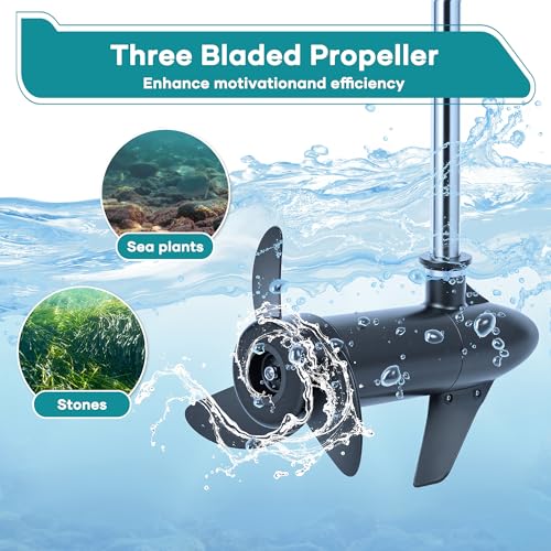 55lb Thrust 8 Speed Electric Outboard Motor with 30'' Shaft N3423