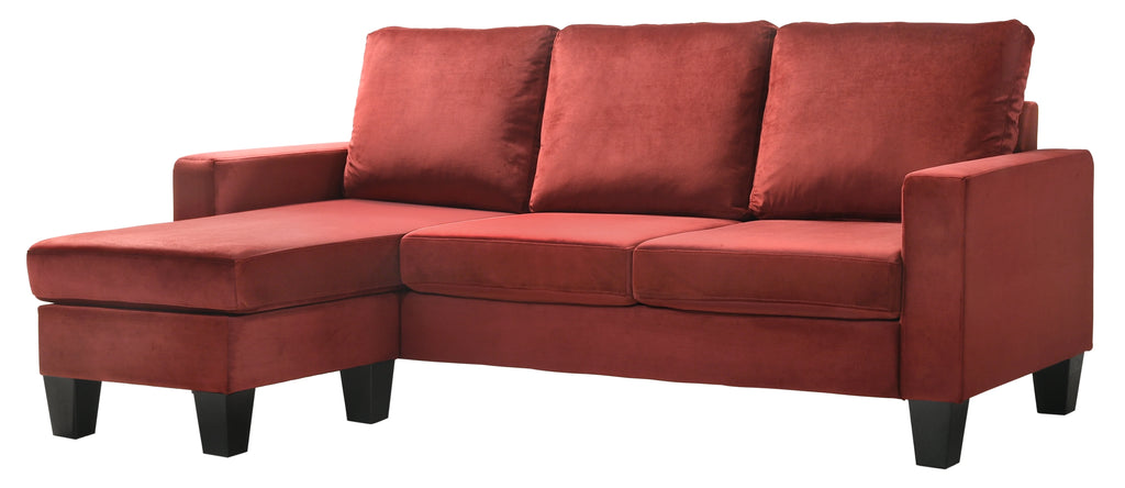 Burgundy Sofa Chaise C7903