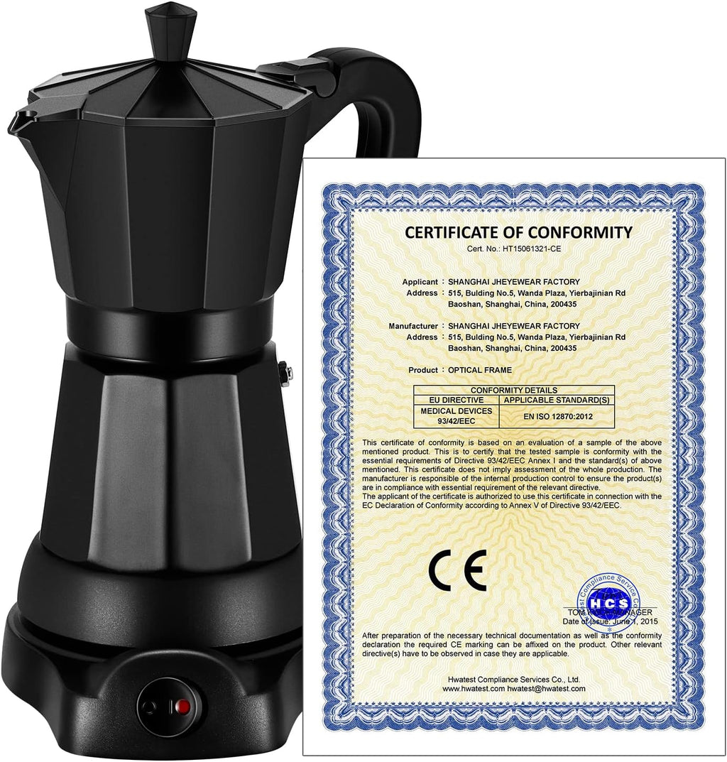 6 Cup Aluminum Electric Mocha Pot X51449