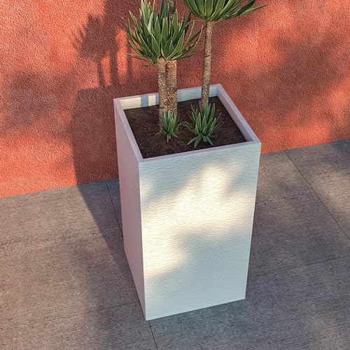 Black 31 Inch Tall Square Planter E382273