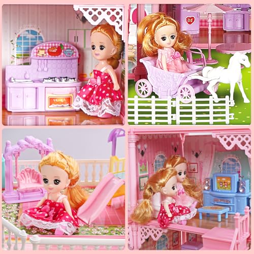 Large Dollhouse with Lights Furniture & Accessories R576