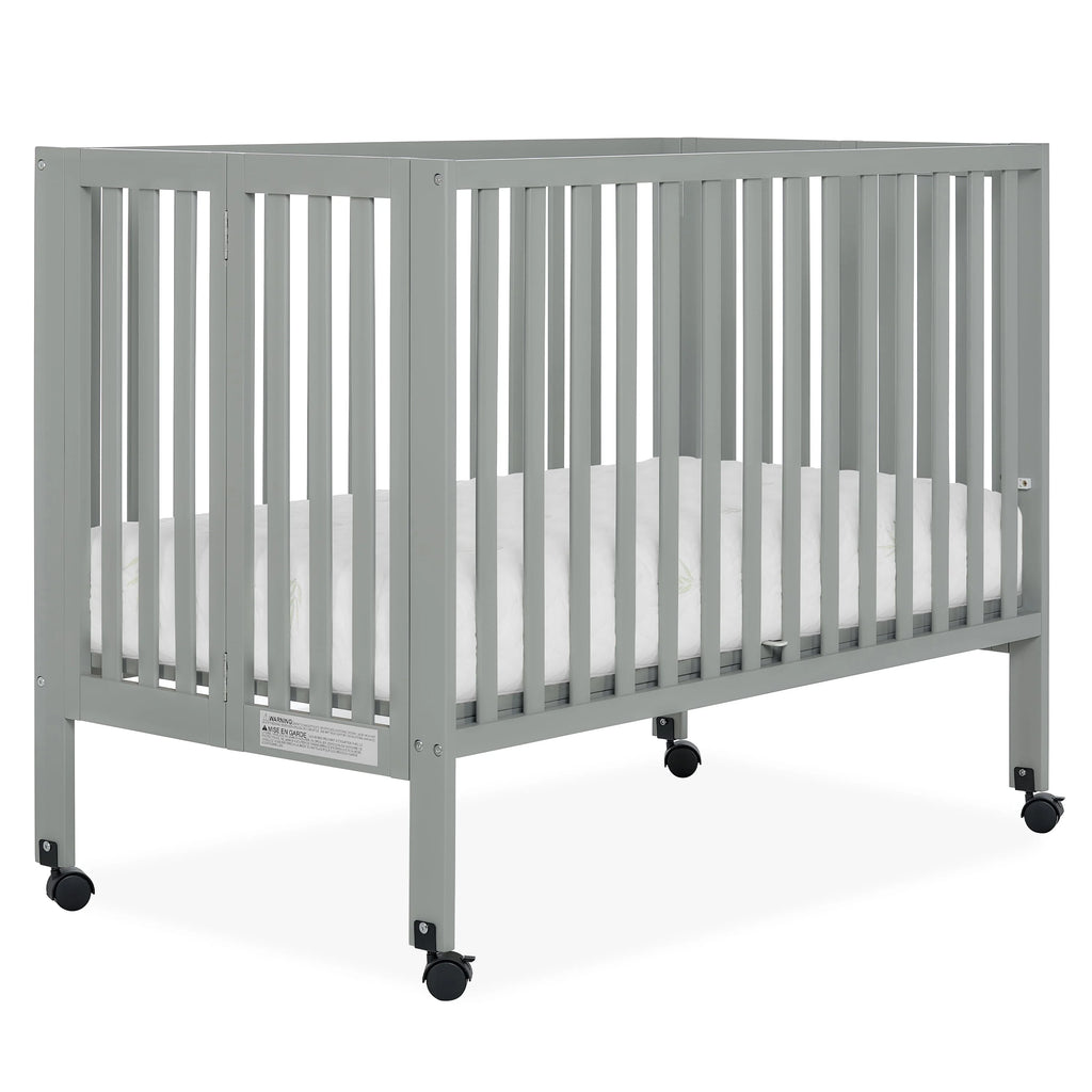 Cool Grey Full-Size Folding Crib Z252