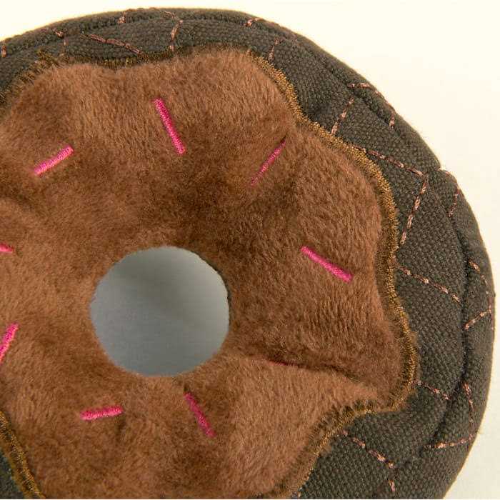 Donut Squeaky Plush Dog Toy A85525
