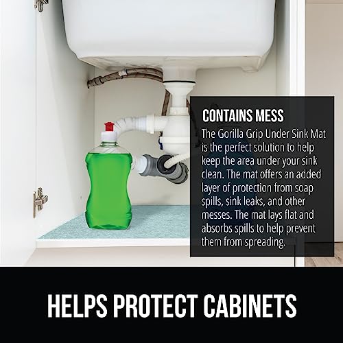Gray 28 x 22 in Waterproof Silicone Under Sink Mat W419627