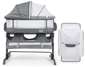Grey 3 in 1 Baby Bassinet with Mesh Wall G669