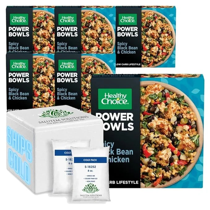 Spicy Black Beans Chicken & Riced Cauliflower Frozen Meal, 9.25 oz Pack of 6 D795