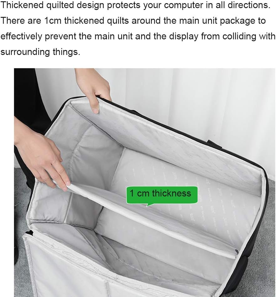 Desktop PC Computer Travel Storage Carrying Case Bag with Wheels (27 Inch) B19047