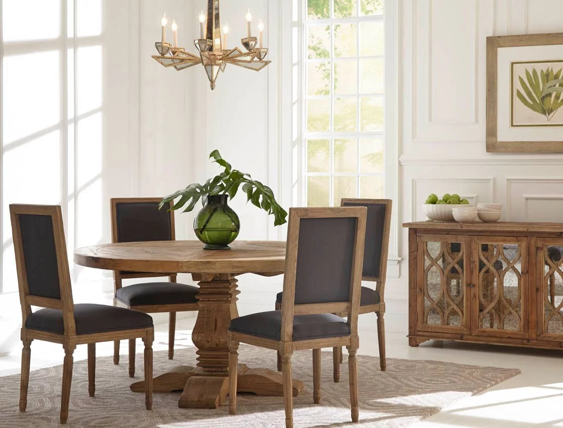 Round Reclaimed Elm Dining Table X41137