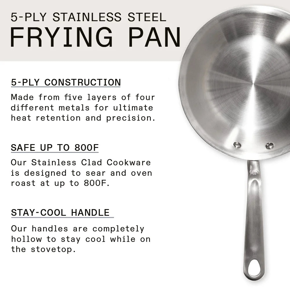 8-inch Stainless Steel Frying Pan B28614