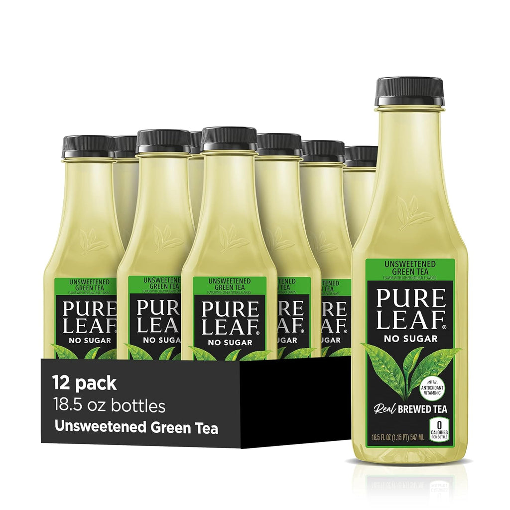 Unsweetened Green Tea, 18.5 fl oz Bottles (Pack of 12) M964