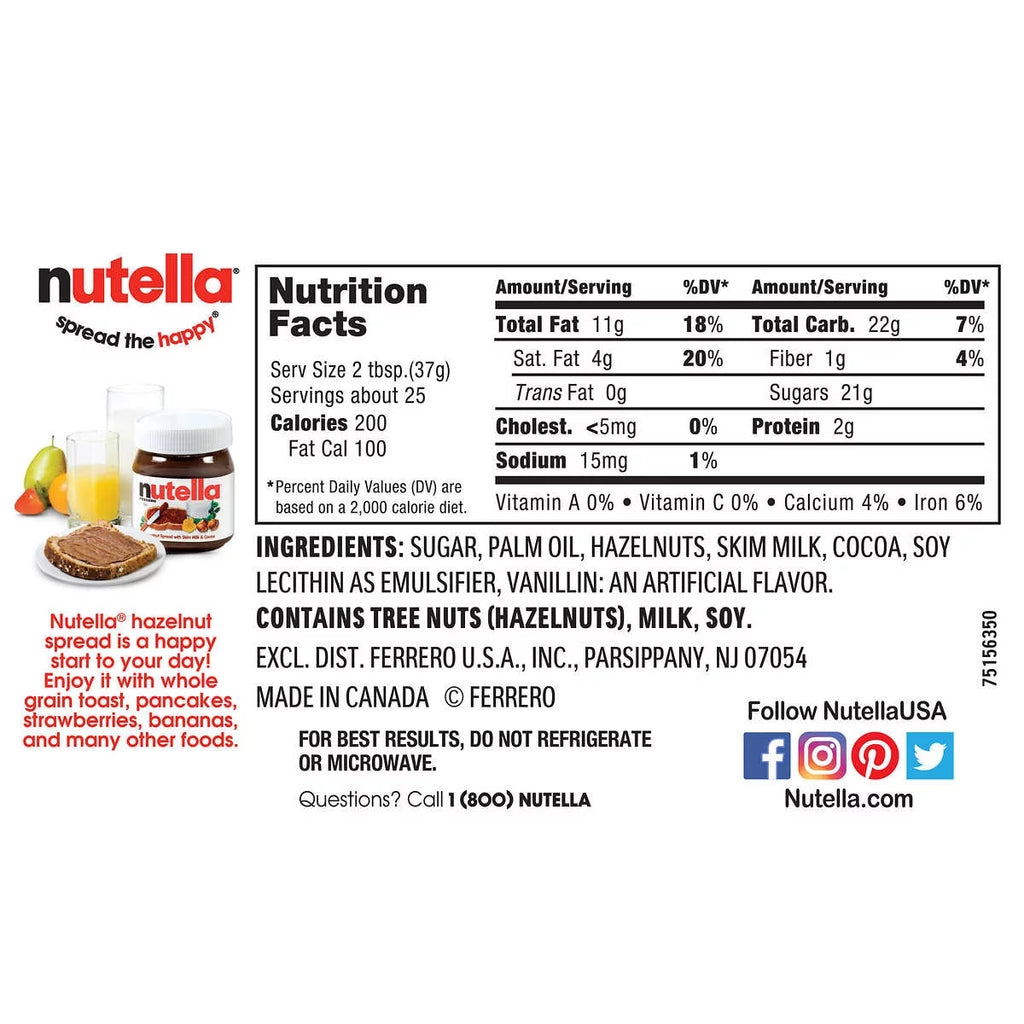 33.5 oz Hazelnut Spread, 2 Pack D6385
