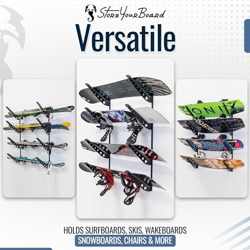 Adjustable Surfboard Storage Rack, 4 Board Wall Mount X603