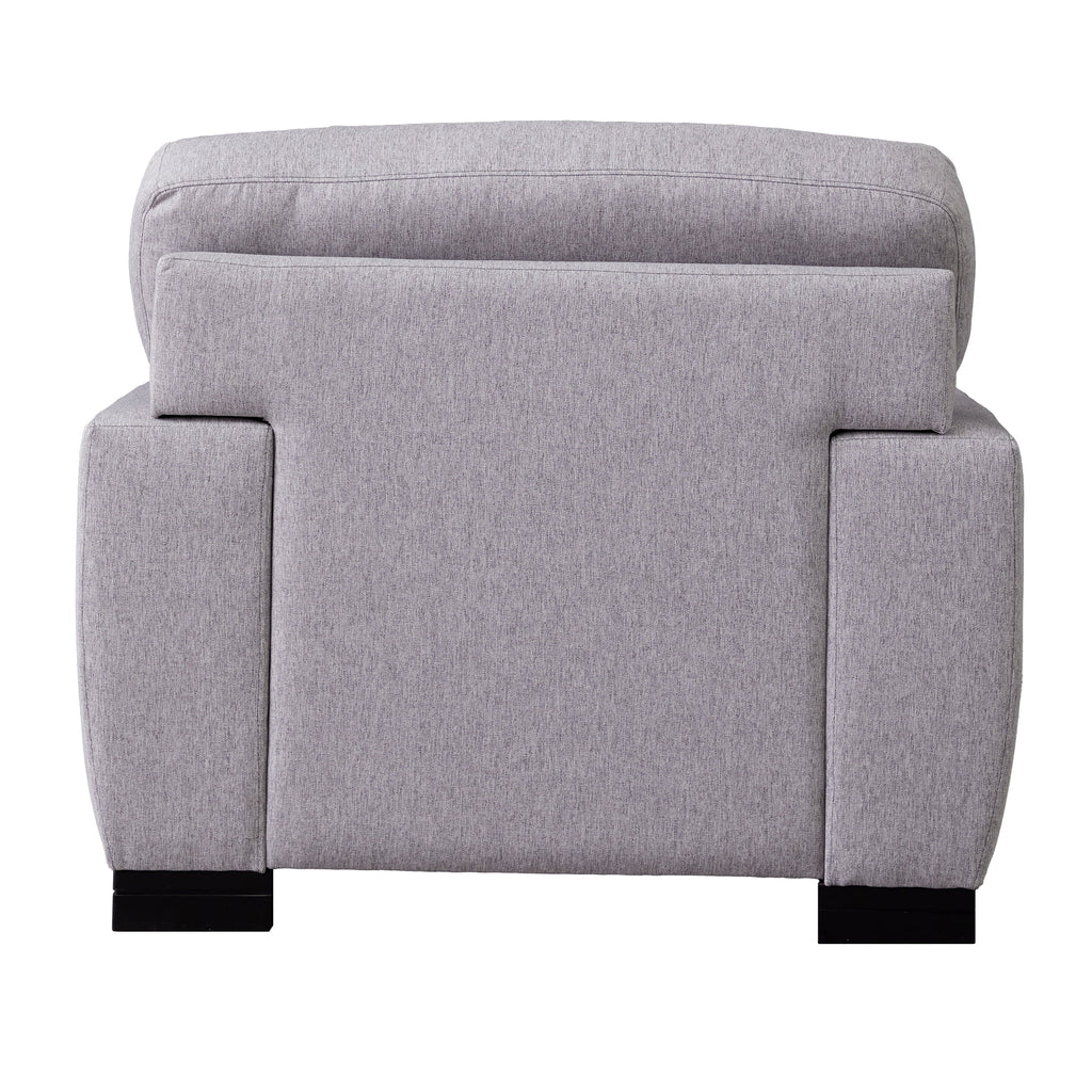 Gray Velvet Oversized Chaise Lounger Sleeper Sofa V3419
