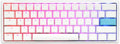 Pure White RGB LED 60% Double Shot PBT Mechanical Keyboard Z639