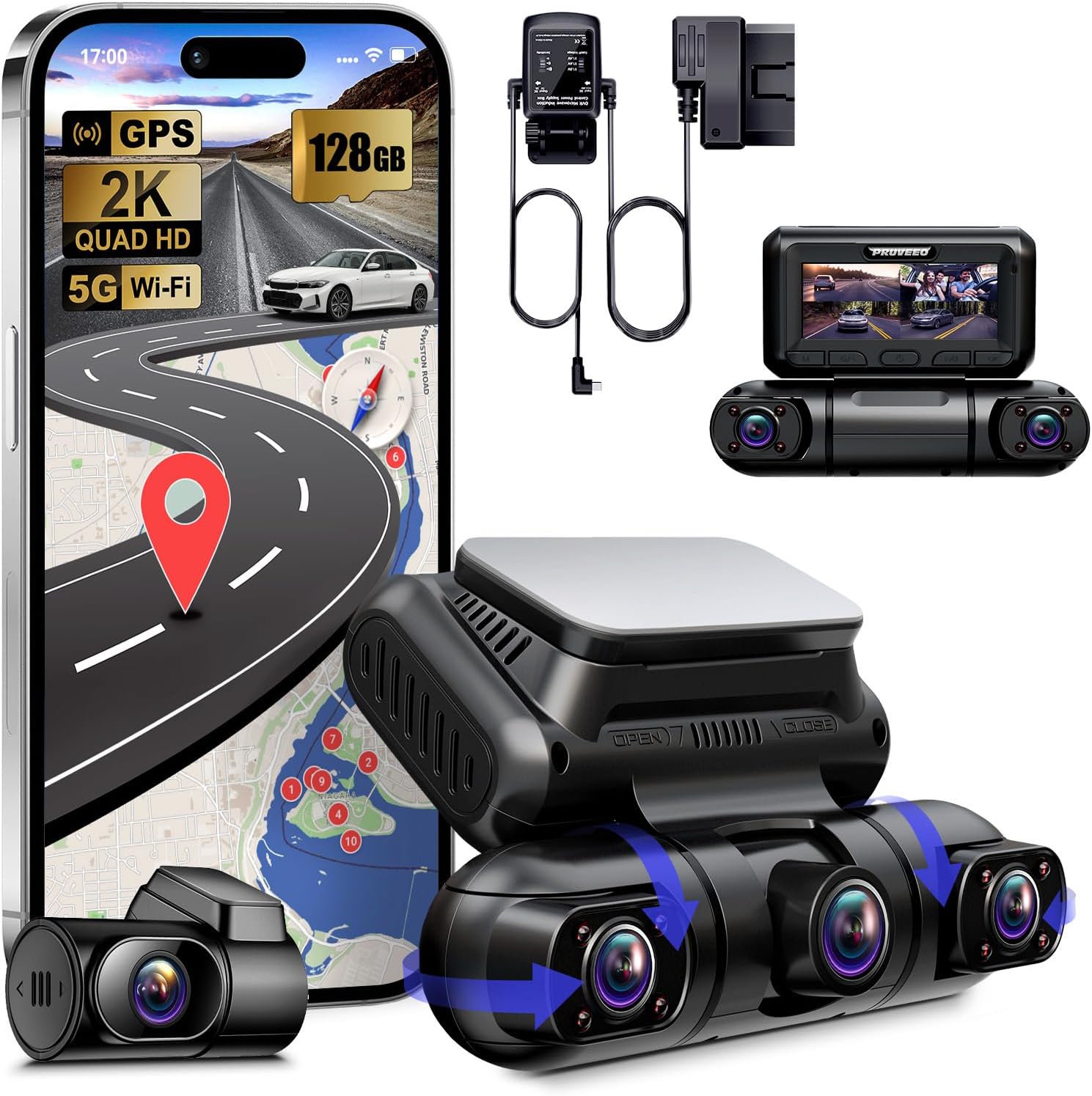 4 Channel Dash Cam with GPS WiFi X612