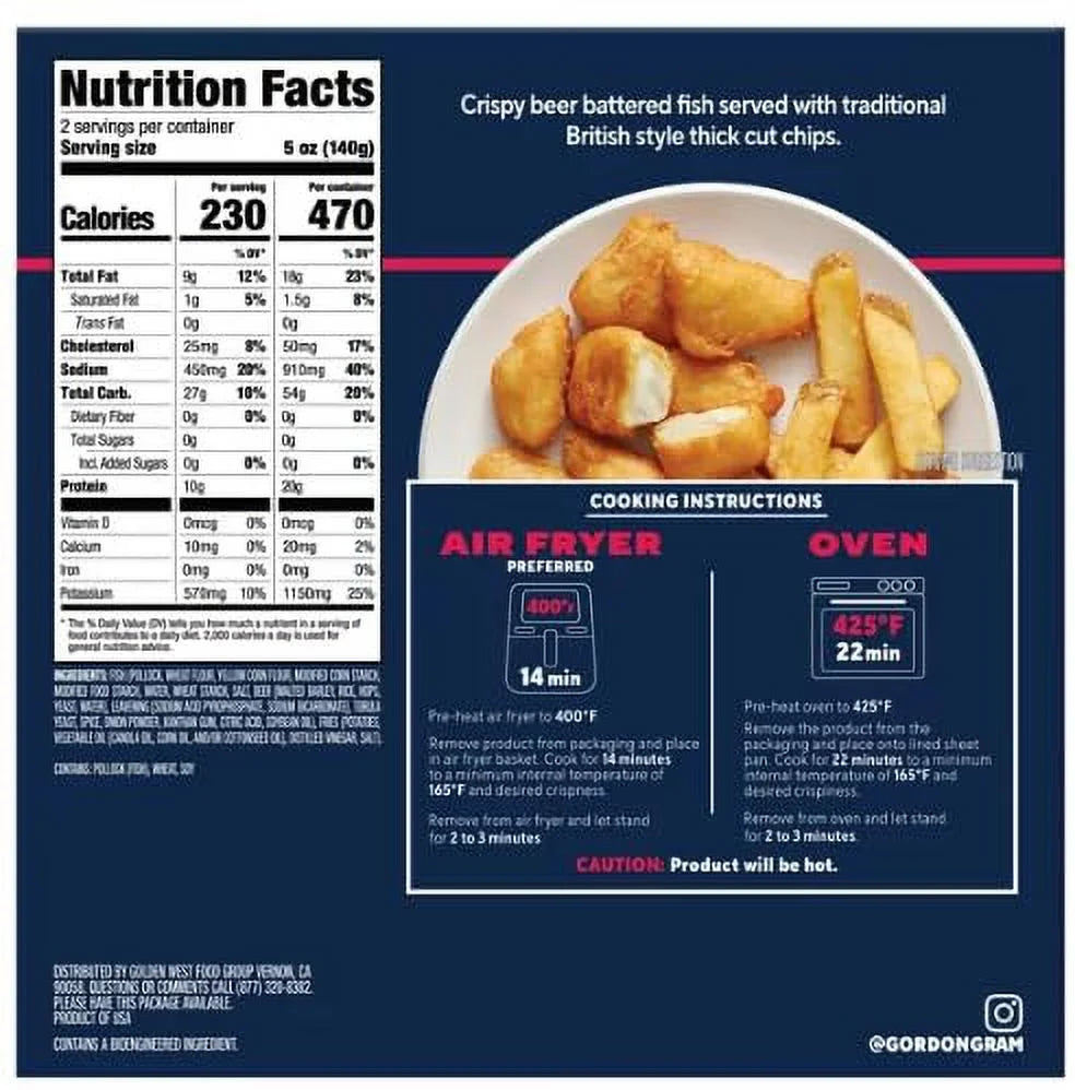 9.5oz Frozen Fish and Chips Pack of 10 M720734