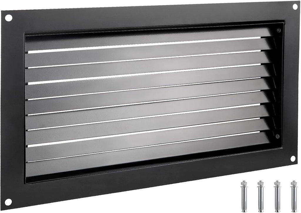 Black 8" x 16" Wall Mounted Flood Vent J67194