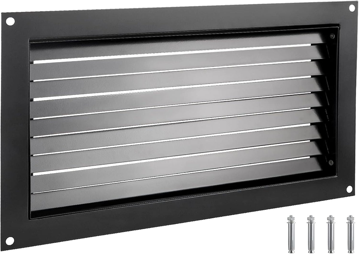 Black 8" x 16" Wall Mounted Flood Vent J67194