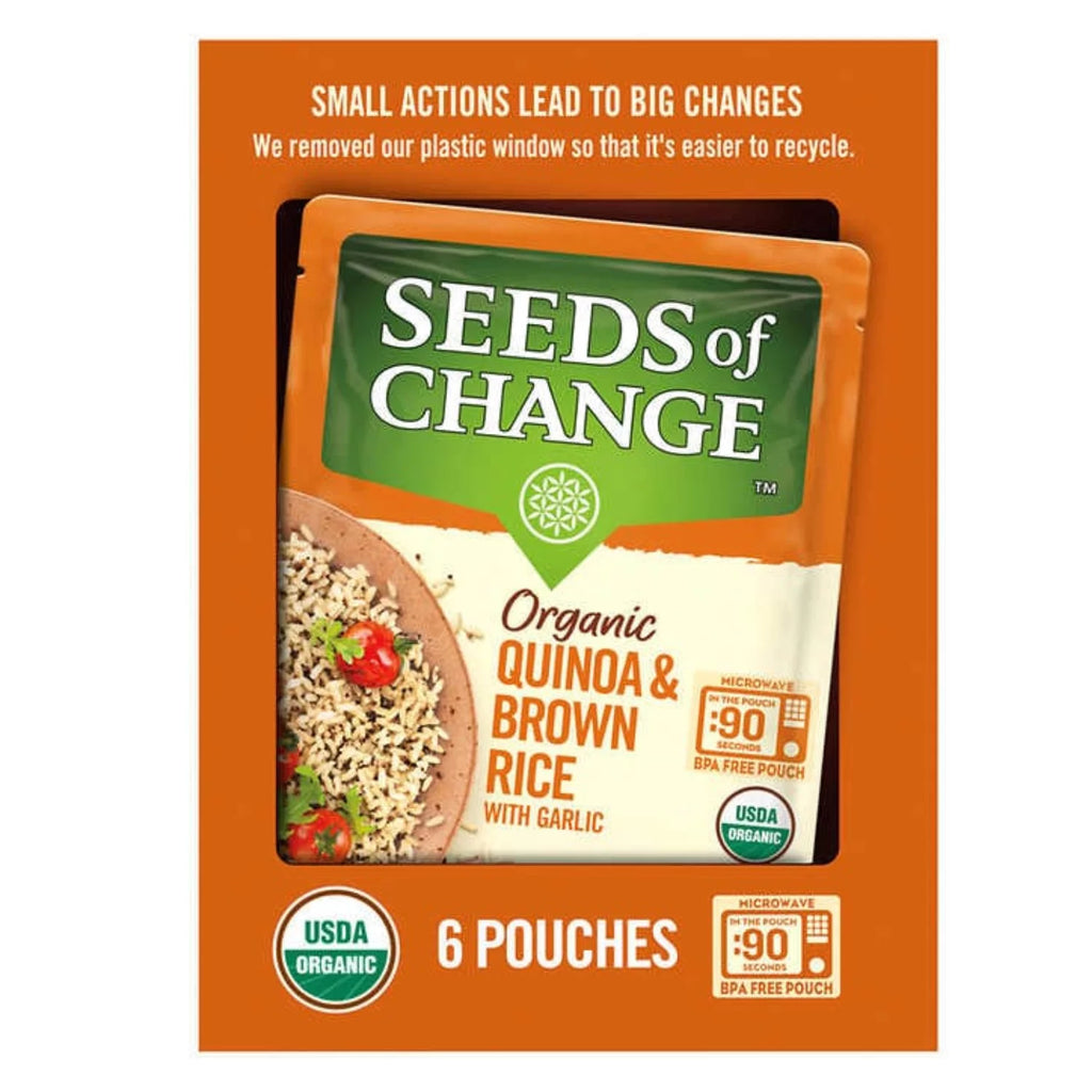 Organic Quinoa & Brown Rice with Garlic Mix, 8.5oz x 6 Packs A67659