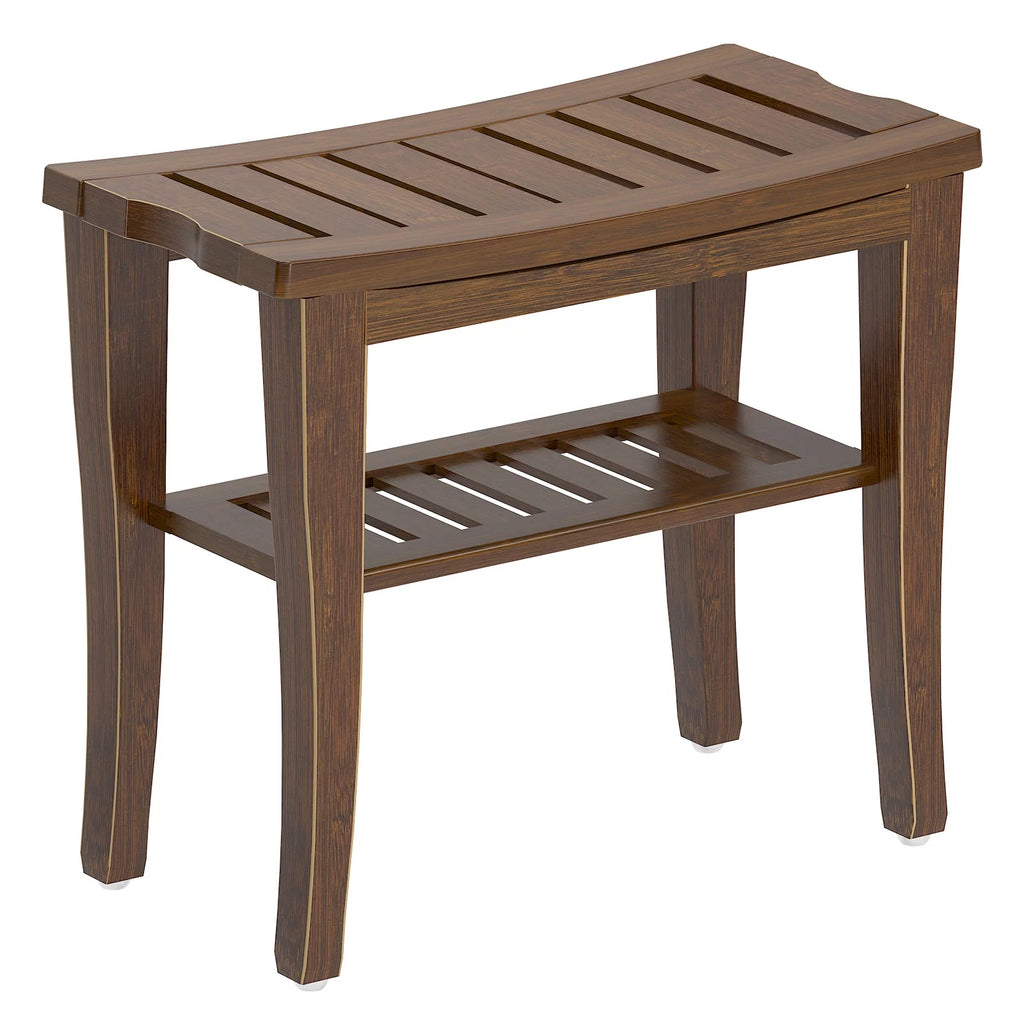 Coffee Bamboo Bathroom Bench P558098