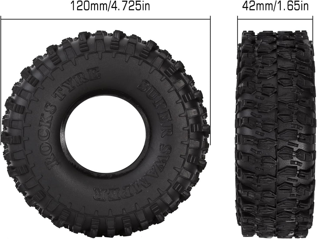 1.9 Crawler Tires 4.7 Inch Outer Diameter 4PCS D538
