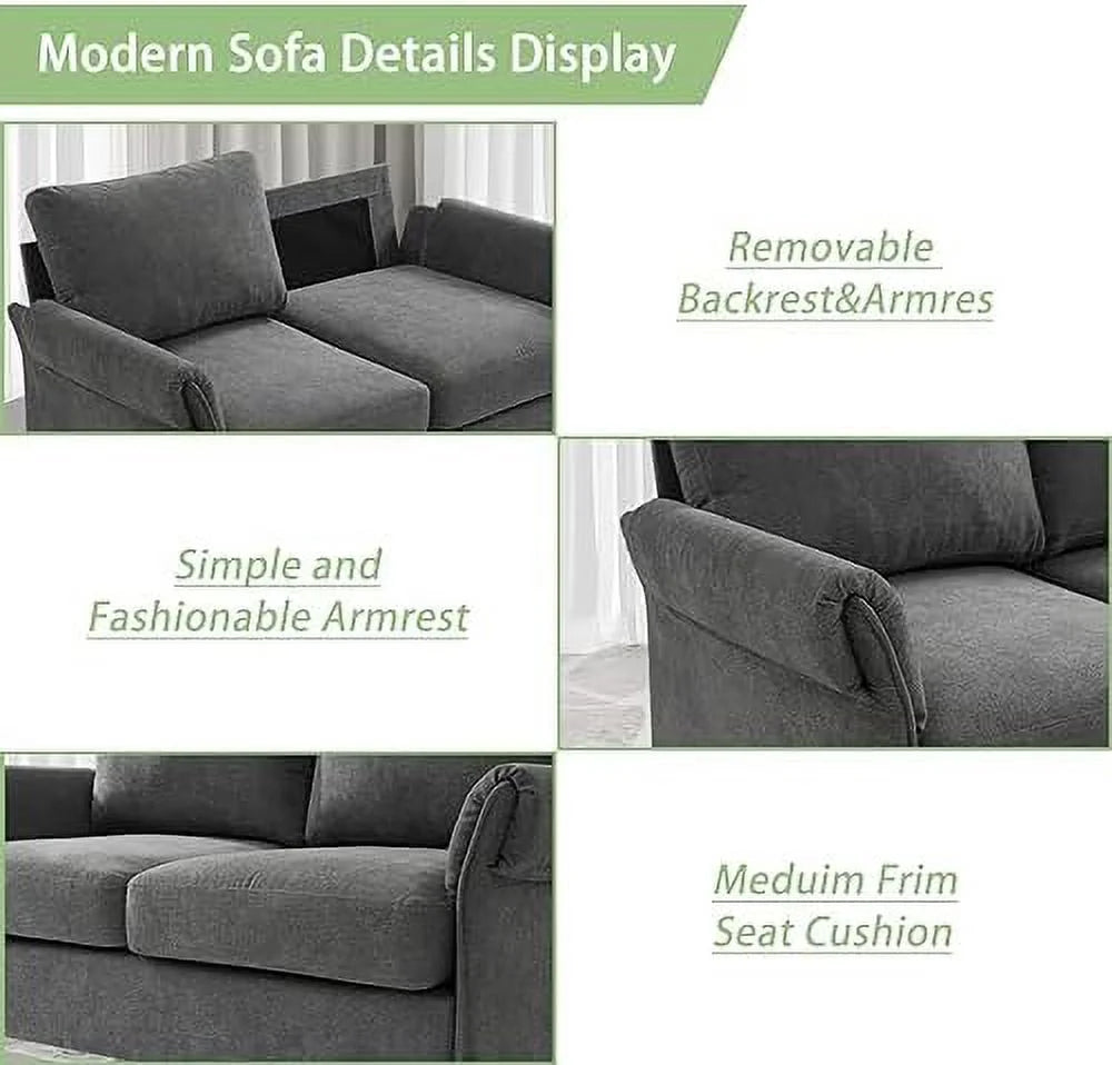 50" Fabric 2-Seater Sofa with Removable Cushion A97575