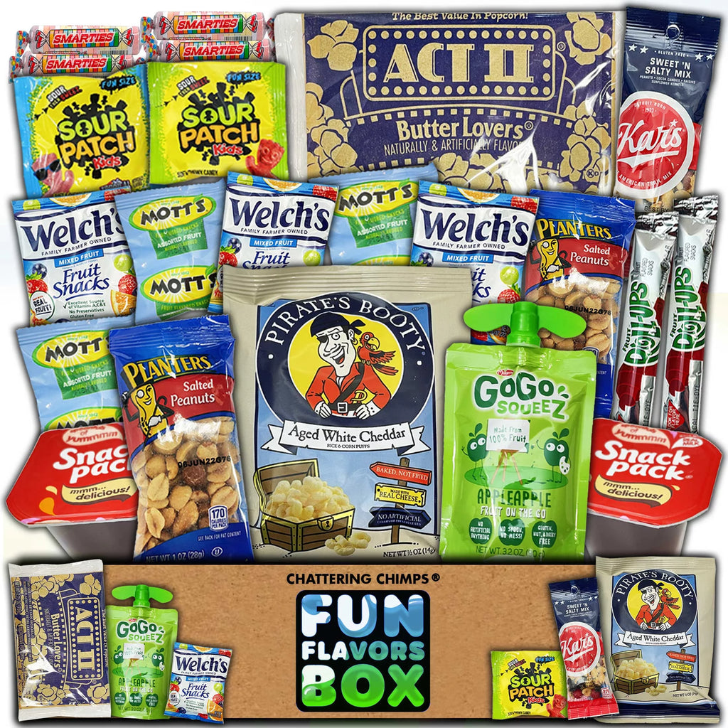 20 Snacks Variety Assortment of Chips, Fruit Snacks, Applesauce, Popcorn M536