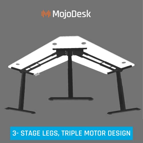 Electric Sit to Stand L-Shape Corner Desk L9634