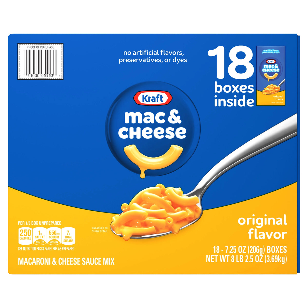 18 ct Pack 7.25 oz Macaroni and Cheese Dinner M37213