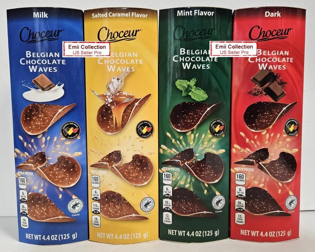 Milk & Salted Caramel, Mint, Dark Chocolate Waves (4 Rolls) C74747