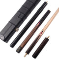 Classic Handmade Rosewood 3/4 Piece Snooker Cue with Black Cue Case and Aluminum Telescope Extension I325