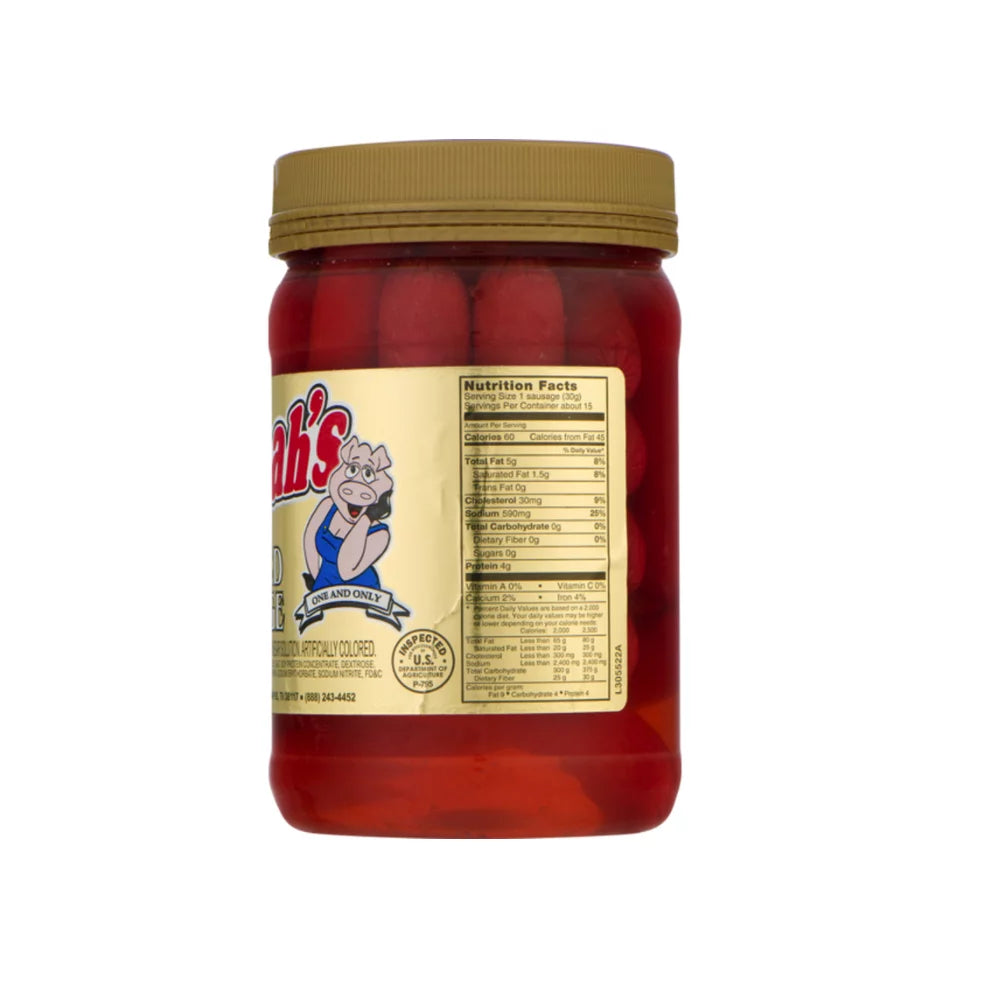 Pickled Red Hot Sausages 16 oz Jar X8213