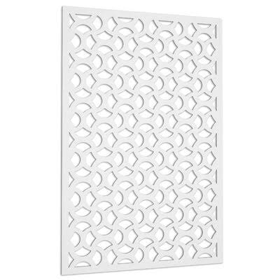 White Vinyl Privacy Screen S68179