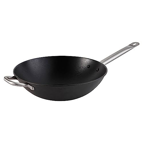 Light Cast Iron Wok 14" Black H6256