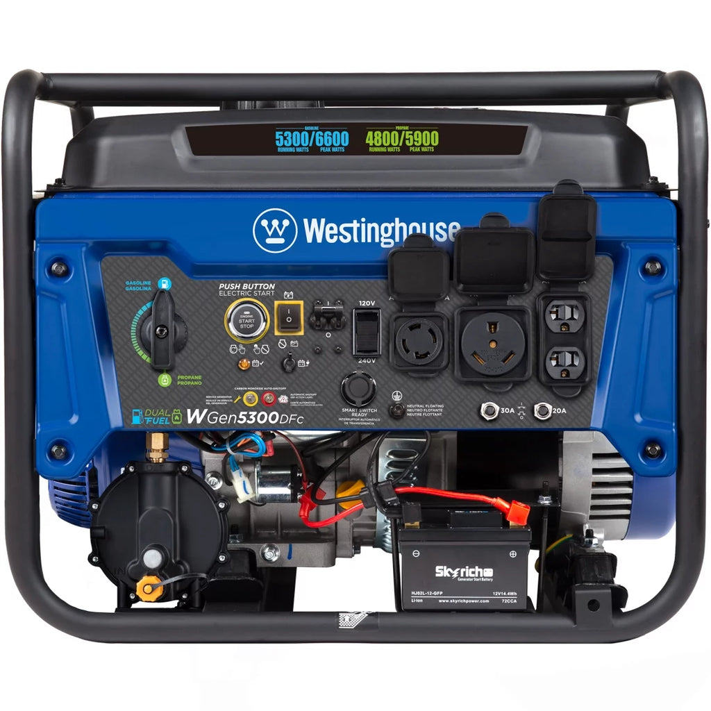 6600 Peak Watt Dual Fuel Portable Generator W8030